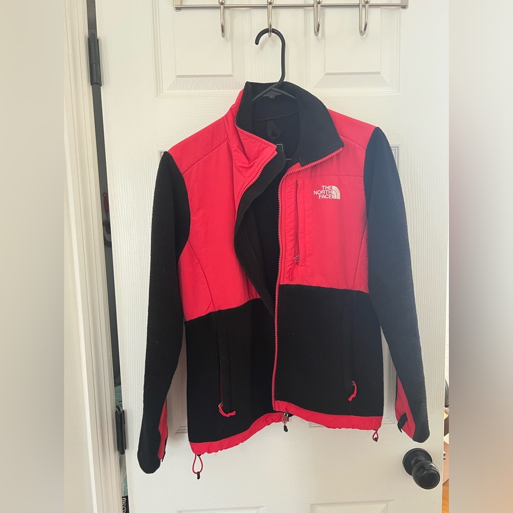 North Face Black and Pink Zip Jacket